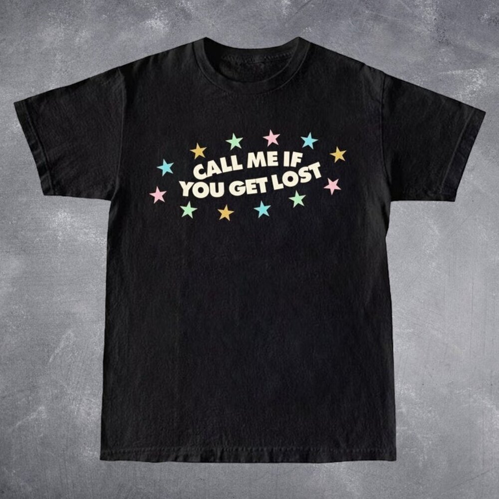 Call Me If You Get Lost Graphic Short Sleeve Crewneck Unisex Tshirt